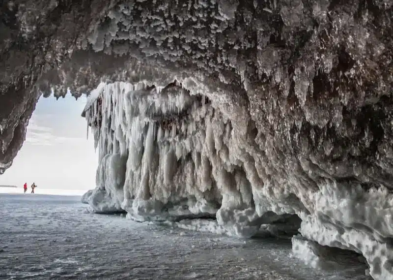 Lago Superiore en Canadá, congelado
